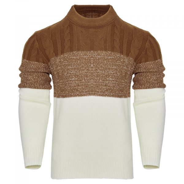 283e2486-48d6-43b0-94b3-d6aceda6e85e.jpg Men's Casual Color Block Long Sleeve Cable Knit Pullover Sweater