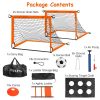 1Set Kids Soccer Goals Set For Yard Portable Soccer Training Equipment With Cones Agility Ladder Target Carry Bag For Toddler Outdoor Sport Play