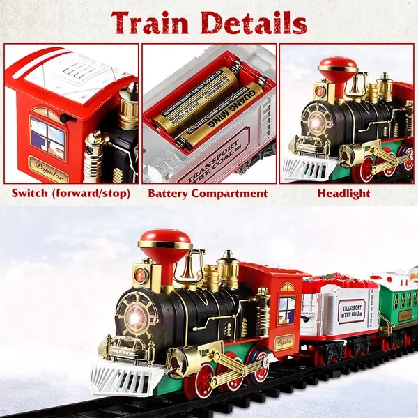 3c5a6260-ba04-4e77-8f0f-0e4668952993.jpg Electric Train Set Kid Toy Xmas Steam Train Kit Tree Surround Track Battery Operated