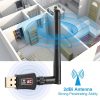 USB WiFi Adapter AC600Mbps 5G/2.4G Dual Band 802.11ac Wireless Network Adapter W/ 2dBi External Antennas For PC Desktop Laptop