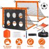 1Set Kids Soccer Goals Set For Yard Portable Soccer Training Equipment With Cones Agility Ladder Target Carry Bag For Toddler Outdoor Sport Play