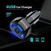In-Car 4Ports USB Car Charge 45W Mini Fast Charging For Phone Charger Adapter