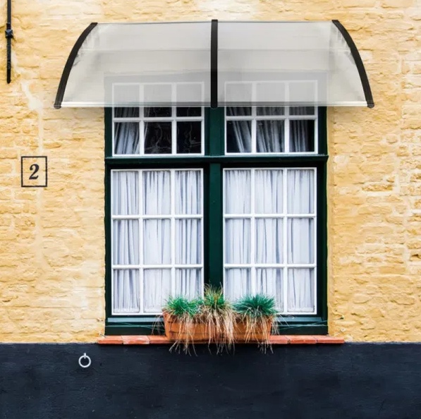 Outdoor Front Door Window Awning Patio Canopy Rain Cover UV Protected Eaves RT