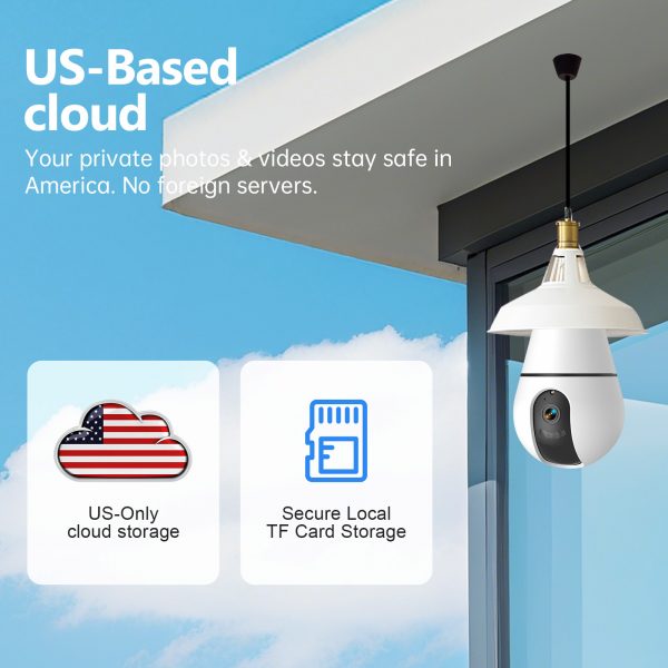 AI Detection 360 Degree HD 3MP CCTV Video Light Bulb E27 IP Wireless Mini Security Hidden Wifi Camera