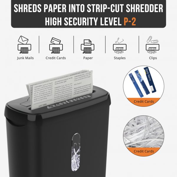 81f351f3-f797-4fc0-8c39-d4ac14a8784b.jpg 10 Strip Paper Shredder, P-2 Security Level, Equipped With A 3.17-gallon Paper Basket, CD And Credit Card Shredder, Durable And Fast Anti Paper Jam System, ETL Certified Home Office Shredder, FBA Ship