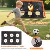 1Set Kids Soccer Goals Set For Yard Portable Soccer Training Equipment With Cones Agility Ladder Target Carry Bag For Toddler Outdoor Sport Play
