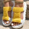 91e03c7a-8da6-41f5-8620-6a92613eff9c.jpg Platform Sandals Summer Braided Knit Hollow Open Toe Slipper Sandals - Anklet Not Included