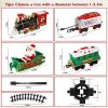 962321ed-e673-4723-87fb-789c2fa5d940.jpg Electric Train Set Kid Toy Xmas Steam Train Kit Tree Surround Track Battery Operated