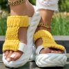 9ec5b332-bc47-4e0b-9b7a-cecbdf9fb401.jpg Platform Sandals Summer Braided Knit Hollow Open Toe Slipper Sandals - Anklet Not Included