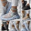 9f6896e2-de12-407c-9889-6ee788386fab.jpg Contrast Glitter Transparent Mesh Patch Breathable Sneakers - Without Ankle Strap