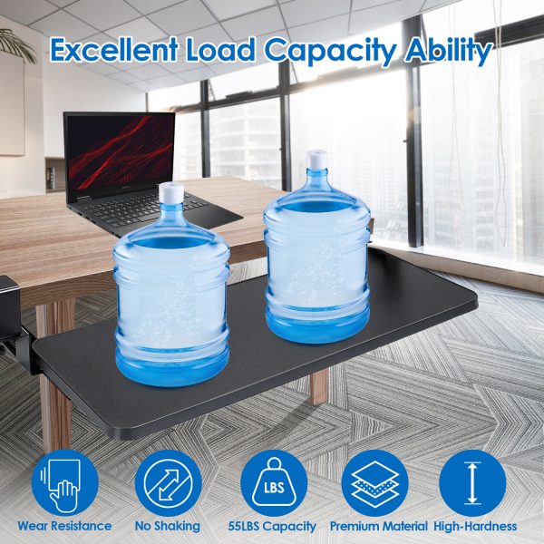 a18c0cf0-a036-4fd1-9987-a5a0d8568316.jpg 1Pc 25.59x9.64x0.51in Keyboard Mouse Tray Under Desk Retractable Slide Out Drawer Height Adjustable With C Clamp 55LBS Load