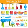 1Set Kid Sand Water Table Toddler Water Activity Table Rain Showers Play Table Toy For 3 To 6 Years Old Sensory Exercise Friendship Building
