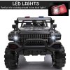 12V Electric Police Ride-on Toy For Kids LED Lights MP3 Parental Remote Black