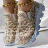 c1d35936-311a-47f6-9f8c-4facdc3fb7a9.jpg Contrast Glitter Transparent Mesh Patch Breathable Sneakers - Without Ankle Strap
