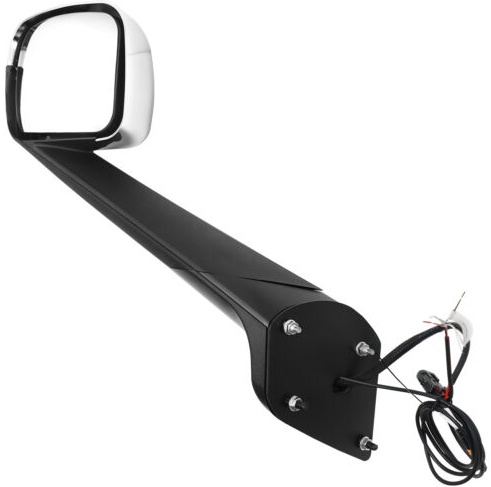 For Freightliner Cascadia 2018 Pair Chrome Heated Hood Mirror W Turn Signal LED