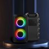 Wireless Speaker With Subwoofer, Large Boombox Speaker, Stereo Speaker, Subwoofer, Outdoor Wireless Speaker, Party Disco Light, TWS, TF, AUX
