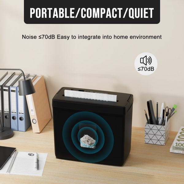 Woolsche 5 Sheet Cross Cut Paper Shredder For Home Use, Jam Proof