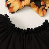 3pcs Summer Baby Outfit Set Short Sleeve Solid Color Top Shirts & Floral Short Shorts & Headband Clothes