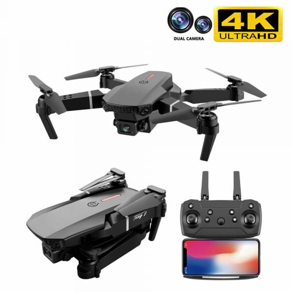 e7a50a4f-c46c-4028-a344-4cbf5d1bedb2.jpg E88 Pro WIFI FPV Quadcopter With Fordable HD 4K Wide Angle Dual Camera Drone RC