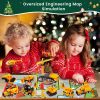 Advent Calendar Christmas Countdown Calendar For Kids, 24PCS Cartoon Engineering Vehicle Playset, Christmas Gifts Toys For 6  Year Old Boys And Girls