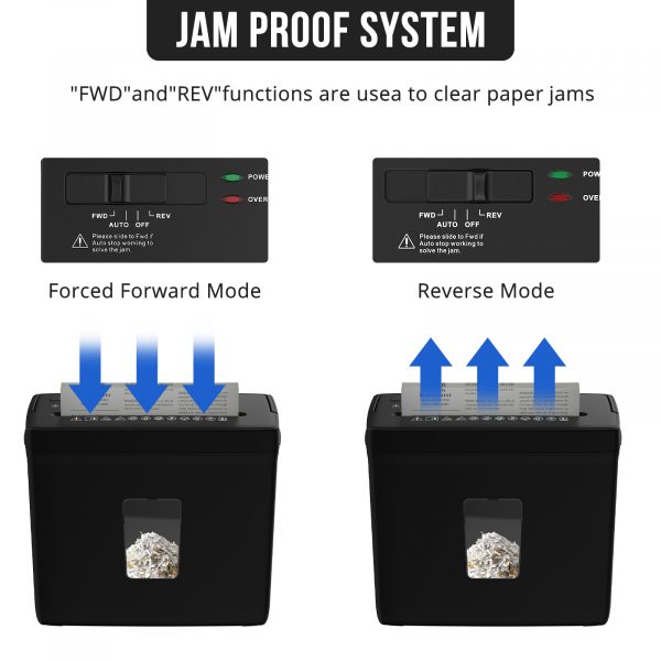 Woolsche 5 Sheet Cross Cut Paper Shredder For Home Use, Jam Proof