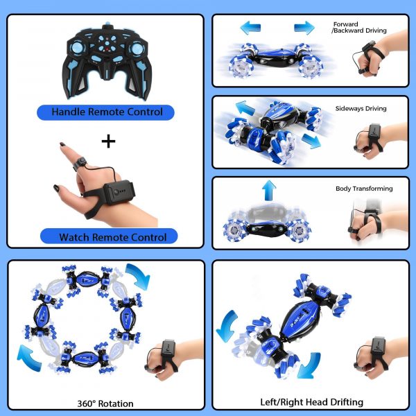 All-around Surface Drift Car With Dual-mode Controller And Gesture Control, Perfect Outdoor And Indoor Drift Car Toy As A Kids Gift