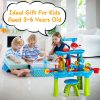 1Set Kid Sand Water Table Toddler Water Activity Table Rain Showers Play Table Toy For 3 To 6 Years Old Sensory Exercise Friendship Building
